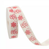 Merry Christmas Ribbon 5/8 Inch10 Yards Christmas Xmas Cotton Natural Ribbon for Gift Wrapping Crafts Bows Home Decor (Snowf