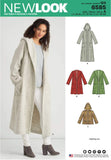 New Look Un6585Anew Look Pattern 6585 Misses' Coat With Hooda (Xs-S-M-L-Xl), White