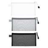 3 Pack Zipper Mesh Pouch, Multipurpose Nylon Mesh Cosmetic Bag, Portable Mesh Zipper Pouch Pencil Case, Toiletry Bag Organizing 