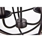 Elegant Lighting Octavia Collection 3 Light Pendant Lamp In Dark Brown Finish - 14D X 15H