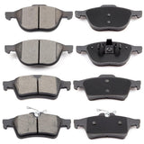 ECCPP D1044-7947 D1095-7874 Front & Rear Ceramic Disc Brake Pad Set - Fit For Ford EcoSport 2018, Escape 2013-2016, Focus 2012-2