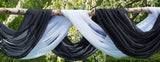 WARM HOME DESIGNS 8 Yards Long Black Fabric By The Yard. Our 55 Wide Sheer Bulk Fabric is Great for Bed Canopy Curtains, Wedding