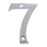 RCH Hardware 2277SC075 | Solid Brass 3 Tall House Number 7, Satin Chrome Matte Silver Matching Screws Included