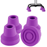 supregear Quad Cane Tips (4-Pack) - Heavy Duty Rubber 1/2 inch Cane Tip - Non-Slip Extreme Grip Cane Replacement Foot - Accessor