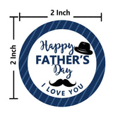 Happy Father's Day Envelope Seals Labels Stickers Party,2 Inch Father's Day Gift Wrap Circle Labels for Party Favor,500 Stickers