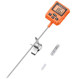 ThermoPro TP511 Digital Candy Thermometer with Pot Clip, Programmable Instant Read Food Meat Thermometer with 10'' Long Probe fo