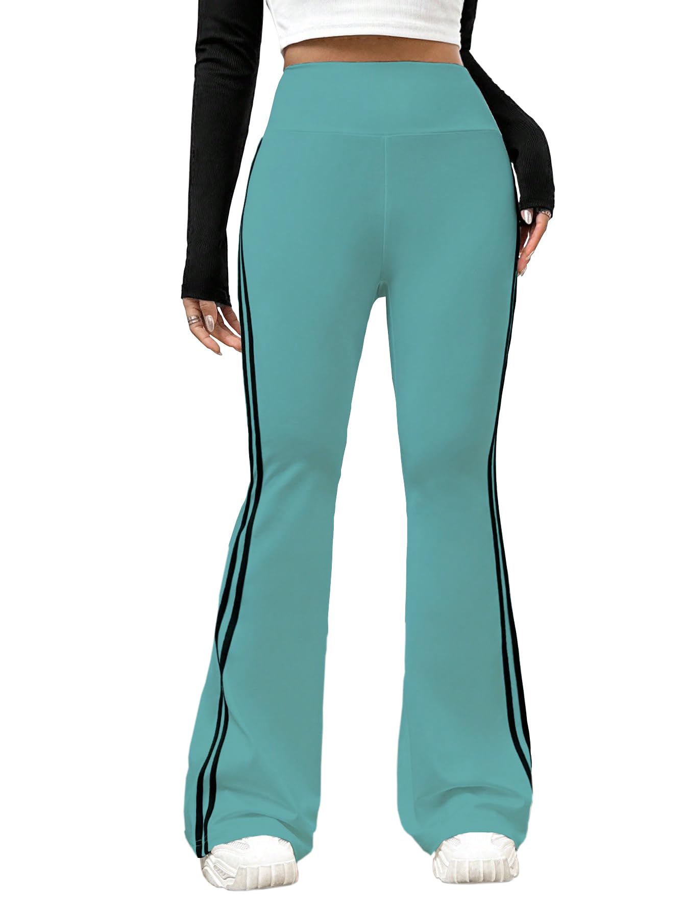 Toplot Women'S Flare Leg Bell Bottom Pants Trouser (Pant-5159-Rama-36) Turquoise,Turquoise,36,B0CVN4HTQ7