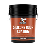 Liquid Rubber Silicone Roof Coating - UV-Reflective, No Primer Needed, One-Coat Sealant for Flat, Sloped, Metal, Wood, Concrete,