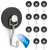 DUGUJIUJIAN 20LBS Rubber Coated Neodymium Magnetic Hooks with