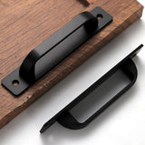 Ntresbonne 12 Pack 5 Inch 128 mm Matte Black Square Cabinet Pulls with Base Plate Cupboard Aluminum Handles Drawer Pull Cabinet 