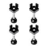 Seekliny 3030 Extrusion Adjustable Leg Feet for 30x30 T-Slot V-Slot Aluminum Extrusion Hardware Accessories Black 4 Pack