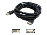 Addon 5Pack Of 15Ft Usb 2.0 (A) Male To Female Black Cables