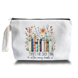ARPTCN Book Lovers Makeup Bag - Floral Book Club Vintage Themed Gifts for Reader Literary Librarians Teacher, Cosmetic Travel Ba