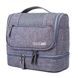 House Of Quirk Fabric Toiletry Bag (Grey_Linen2Side_Tk_Grey)