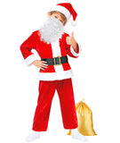 SHEJIZE Kids Santa Costume Childrens Santa Claus Costume for Kids Santa Suit (S Zipper Type)