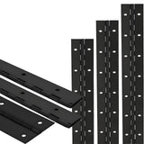 12PCS Black Continuous & Piano Hinge 14 Inch,0.04 Inch Thickness 1.2'' Open Width,Heavy Duty 304 Stainless Steel Continuous Hing