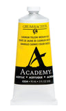 Grumbacher Academy Acrylic Paint, Gloss, 90ml/3 oz Metal Tube, Cadmium Yellow Medium Hue (C034)