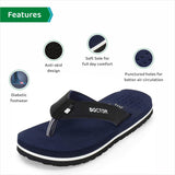 Ortho Joy Men S Blue Slippers - 6 Uk,Blue,6,B089ND261Z