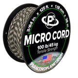 Paracord Planet Micro Paracord - Thin Braided Cord for Crafting, Fishing, and DIY Projects in 125 ft Spools - ACU Digital Foliag