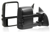 Towing Mirrors Left & Right Pair Set For 99-07 F-250 F-350 F-450 F-550 SUPER DUTY, 01-05 Excursion,POWER HEATED,SMOKE SIGNAL Lig