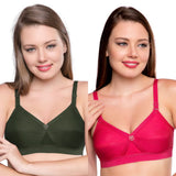 Trylo Kpl Combo Pack 36 Olivegreen & Rasberry E - Cup - Pack Of-2,Olivegreen & Rasberr,36,B0BBFYZJLP