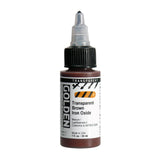 GOLDEN High Flow Acrylics, Transparent Brown Iron Oxide, 1 fl. oz. / 30 ml Bottle