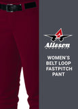 Alleson Ahtletic Women'S Fast Pitch Softball Belt Loop Pants, Maroon, Large