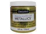 DecoArt Metallics Acrylic Paint, 8 Fl. oz. Jar, Soft Gold (Pack of 1)