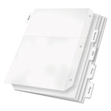 Cardinal 84010 Poly Ring Binder Pockets, 11 x 8 1/2, Clear, 5/Pack