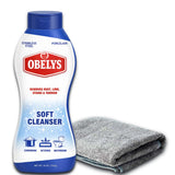 OBELYS Bar Friends Soft Cleanser & Microfiber Cloth 26oz Powerful Multipurpose Cleaner for Kitchens, Bathrooms, Sinks, Cookwar