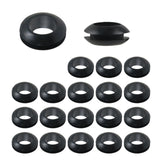 Antrader Rubber Grommet Kit Outlet Loop Guard Ring for Wire, Cable and Plug, 10mm Inner Dia Black, 20Pcs