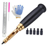 Calandis Leather Hole Punch Kit For Punching Binding Multipurpose 6 Tip Sizes 1.54Mm | Other Leather Tools | Leathercraft Tools