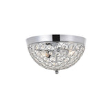 Living District Indoor Modern Home Decor Bright Taye 2 Light Chrome Flush Mount