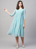 Gosriki Women'S Georgette Printed Anarkali Kurti (Brg-Light Blue-Gs_L_Light Blue_Large),Light Blue,,B0BW96JG2J