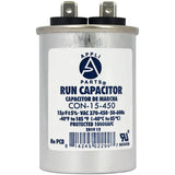 Appli Parts Run Capacitor for ac 15 Mfd uF (microfarads) 370 VAC or 450 VAC CBB65 Round Universal fit for HVAC and Other Applica