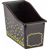 BLACK CONFETTI PLASTIC BOOK BIN