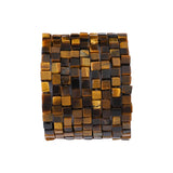 BEADIA Natural Yellow Tiger Eye Square Stone Beads 4x4mm 85pcs Cube Loose Semi Gemstone Beads for Jewelry Making Design