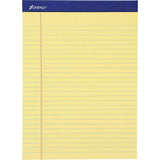 Ampad Evidence Perforated Pad, Size 81/2x113/4 Legal Rule Pads, Margin, Canary, 50 Sheets, 12 Pack (20270)
