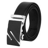 Zacharias MenS Faux Leather Belt Autolock Buckle (Pack Of 1) (Ab02_Black;Free Size)