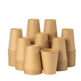 RACETOP [100 Pack] 12 oz Coffee Cups, Disposable Coffee Cups, Kraft Paper Cups, Hot Cups Unbleached for Home, Stores, Cafes, Off