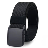 Wyuze MenS Military Tactical Web Belt, Casual Nylon Webbing With No Metal Buckle, BlackHerringbone Pattern, Waist: 2842