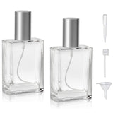 Yerpkefey 30ml/1.0 Oz Glass Spray Bottle Perfume Atomizer,Travel Refillable Perfume Bottles Empty Classic Spray Bottle 2Pack (Si