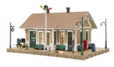 Dansbury Depot Building BuiltNReady N Scale Woodland Scenics