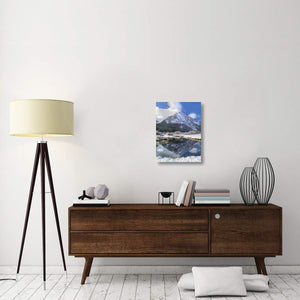 Phi Kappa Mountain Reflected In River, Idaho-Canvas Art-18X24