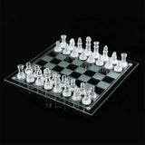 Elegant 10 Glass Chess Set - Premium Quality Board Game for All Ages for Chess Enthusiasts and Home Decor