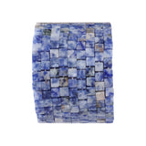 BEADIA Natural Blue Sodalite Square Stone Beads 4x4mm 85pcs Cube Loose Semi Gemstone Beads for Jewelry Making Design