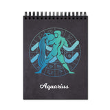 Vprint Aquarius Spiral Wiro Unruled Blank Pages Notebook Diary Journal Drawing Book Black Paper A4 (Size 8X11)