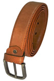 Tie & Cuffs Non Reversible Vegan Leather/PuLeather Formal Belt For Men_Tan_(54 Inches Length_Waist 46 Inches)