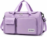 44Cm Travel Duffle Bag With Shoe Compartment, Purple