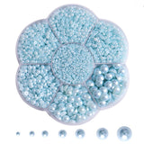 5700 Pcs Light Blue Half Pearls for Crafts,Nail Pearls for Nails Art for Crafting DIY Accessory,Flatback Pearls gems for Makeup,